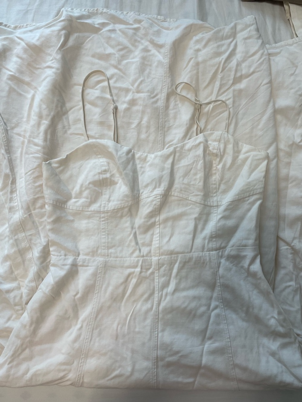 Sweetheart Linen Maxi Dress - Picture 2 of 4